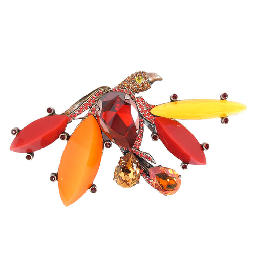 Vintage Signed 'Lanvin' Bird Brooch - Made in France