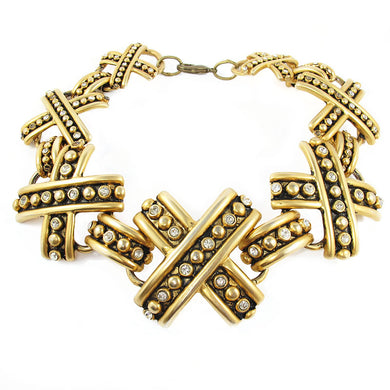 Vintage Signed 'Christian Lacroix' Chunky Gold Plated Neckpiece