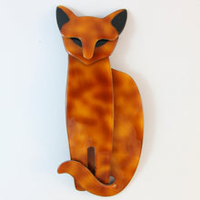 Load image into Gallery viewer, Lea Stein Quarrelsome Cat Brooch Pin - Tortoiseshell