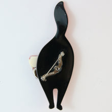 Load image into Gallery viewer, Lea Stein Bacchus Standing Cat Brooch Pin - Light Pink Lemonade