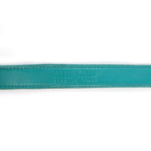 Miu Miu Pre-Owned Blue Leather Glitter Belt