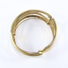 Load image into Gallery viewer, Monet (USA) Signed Vintage Gold Plated Clamber Bangle c. 1960
