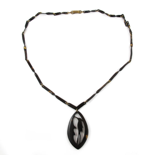 Vintage Italian Tortoiseshell Necklace c. 1910