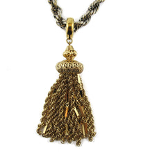 Load image into Gallery viewer, Vintage Gold Plated Tassel Necklace