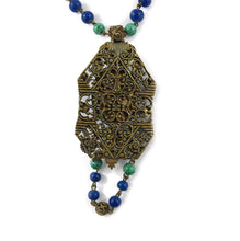 Load image into Gallery viewer, Vintage c.1930s Czechoslovakian Crystal and Glass Pendant Necklace
