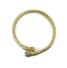 Load image into Gallery viewer, French vintage filigree &amp; glass stone snake design choker &amp; cuff (set) c. 1930