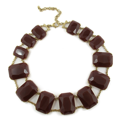 Vintage Circa 1950's Collar Neckpiece, Gold & Opaque Crystals