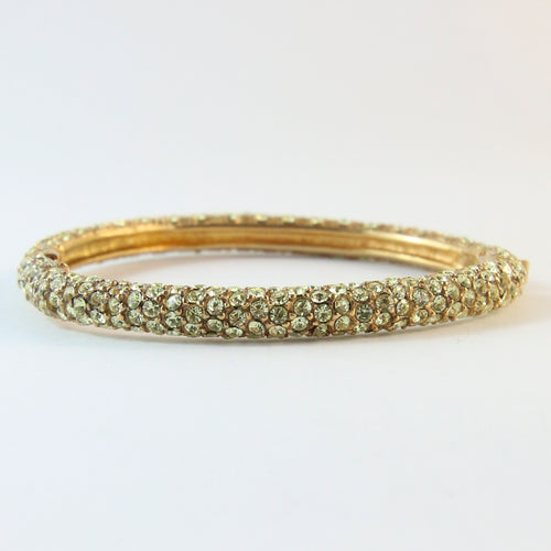 Ciner NY Jonquil Crystal Encrusted Clamper Bangle