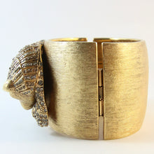 Load image into Gallery viewer, Ciner NY Statement Brushed Gold Lion Body Cuff - Harlequin Market