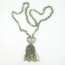 Load image into Gallery viewer, Vintage Signed &#39;Givenchy Paris&#39; 1970&#39;s Silver Tone Logo Necklace