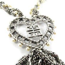 Load image into Gallery viewer, Vintage Signed &#39;Givenchy Paris&#39; 1970&#39;s Silver Tone Logo Necklace