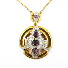 Load image into Gallery viewer, Vintage Signed &#39;McClelland Barclay&#39; 1930&#39;s Art Deco Necklace with Faux Amethysts