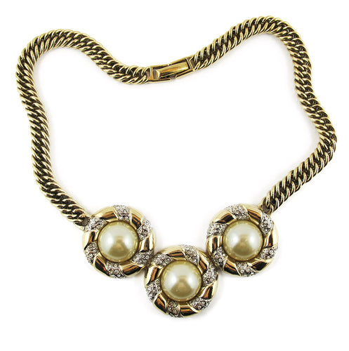 Vintage Signed 'Valentino Italy' 1980's Gold (252) Plated Chain Necklace