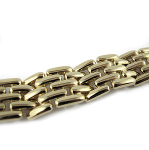 Vintage Signed 'Givenchy Paris' 1980's Modernist Gold Tone Link Bracelet