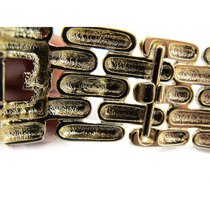 Vintage Signed 'Givenchy Paris' 1980's Modernist Gold Tone Link Bracelet