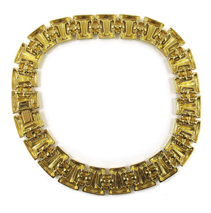 Vintage Signed 'Valentino' Vintage Gold Plated Collar Necklace