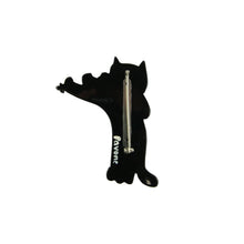 Load image into Gallery viewer, Pavone Signed Black Cat Violinist Brooch Pin
