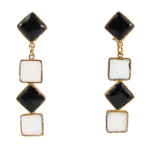 Pate-de-verre Drop Earrings