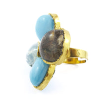 Load image into Gallery viewer, Pate-de-Verre (Hand-Poured-Glass Abstract Ring)