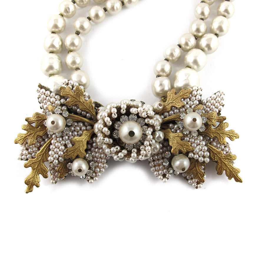 Vintage signed Miriam Haskell necklace