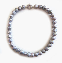 Load image into Gallery viewer, Grey Freshwater Pearl Necklace