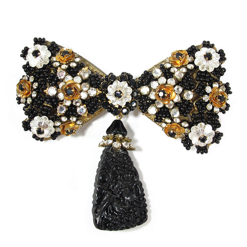 Signed Stanley Hagler bow brooch