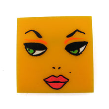 Load image into Gallery viewer, Signed &#39;C.D&#39; Hand Painted &#39;Face&#39; Plastic Brooch