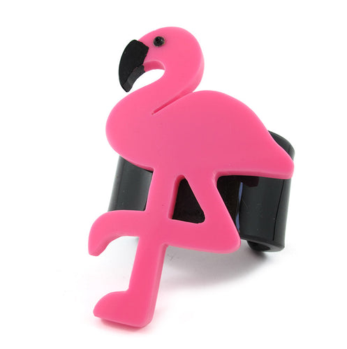 HQM Pop Art Plastics Pink Flamingo Cuff