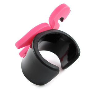 HQM Pop Art Plastics Pink Flamingo Cuff
