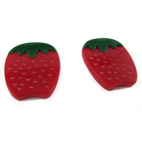 HQM Contemporary Acrylic Pop Art Strawberry Earrings