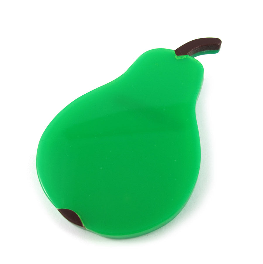 HQM Contemporary Pop Art Plastics Pear Brooch