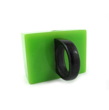 Load image into Gallery viewer, HQM Contemporary Acrylic Pop Art Triangle Box Ring - Green