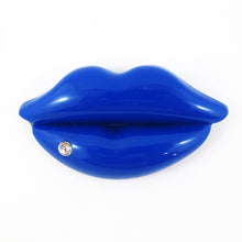 Load image into Gallery viewer, HQM Acrylic &quot;Pop Art&quot; Blue Lips Brooch
