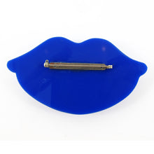 Load image into Gallery viewer, HQM Acrylic &quot;Pop Art&quot; Blue Lips Brooch