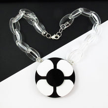 Load image into Gallery viewer, Harlequin Market - HQM Acrylic &quot;Pop Art&quot; Monochrome Flower Necklace
