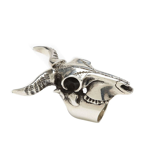 William Griffiths Sterling Silver Kudu Skull Ring