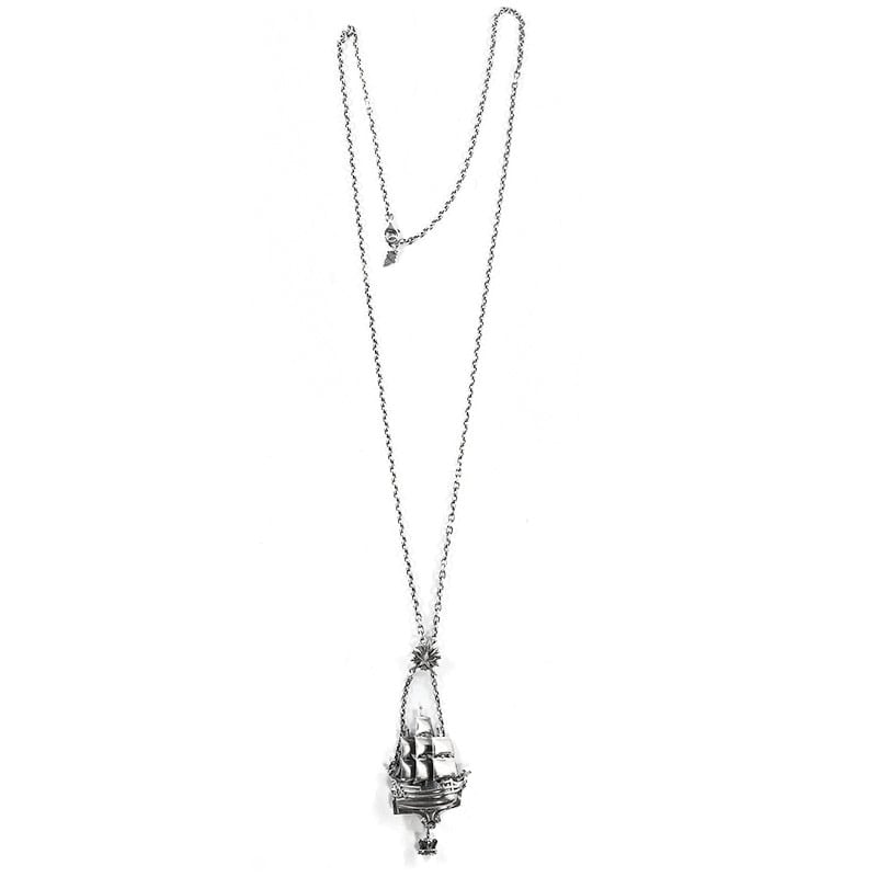 William Griffiths Sterling Silver Ship Necklace