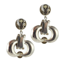 Load image into Gallery viewer, Vintage USA Silver Chunky Clip Earrings
