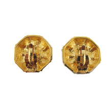 Load image into Gallery viewer, Vintage USA Black Enamel - Gold Plated Signed &#39;St. John&#39; Earrings