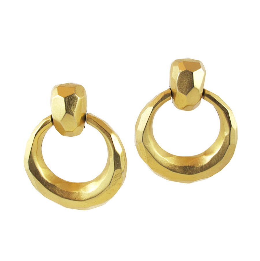 Vintage Gold Plated Matte Finnish with Beaten Look Design