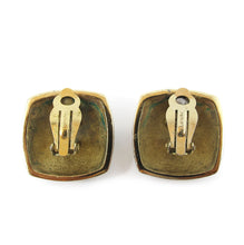 Load image into Gallery viewer, French Vintage Signed &#39;Guy Waroche&#39; Goldtone - Black Enamel Earrings