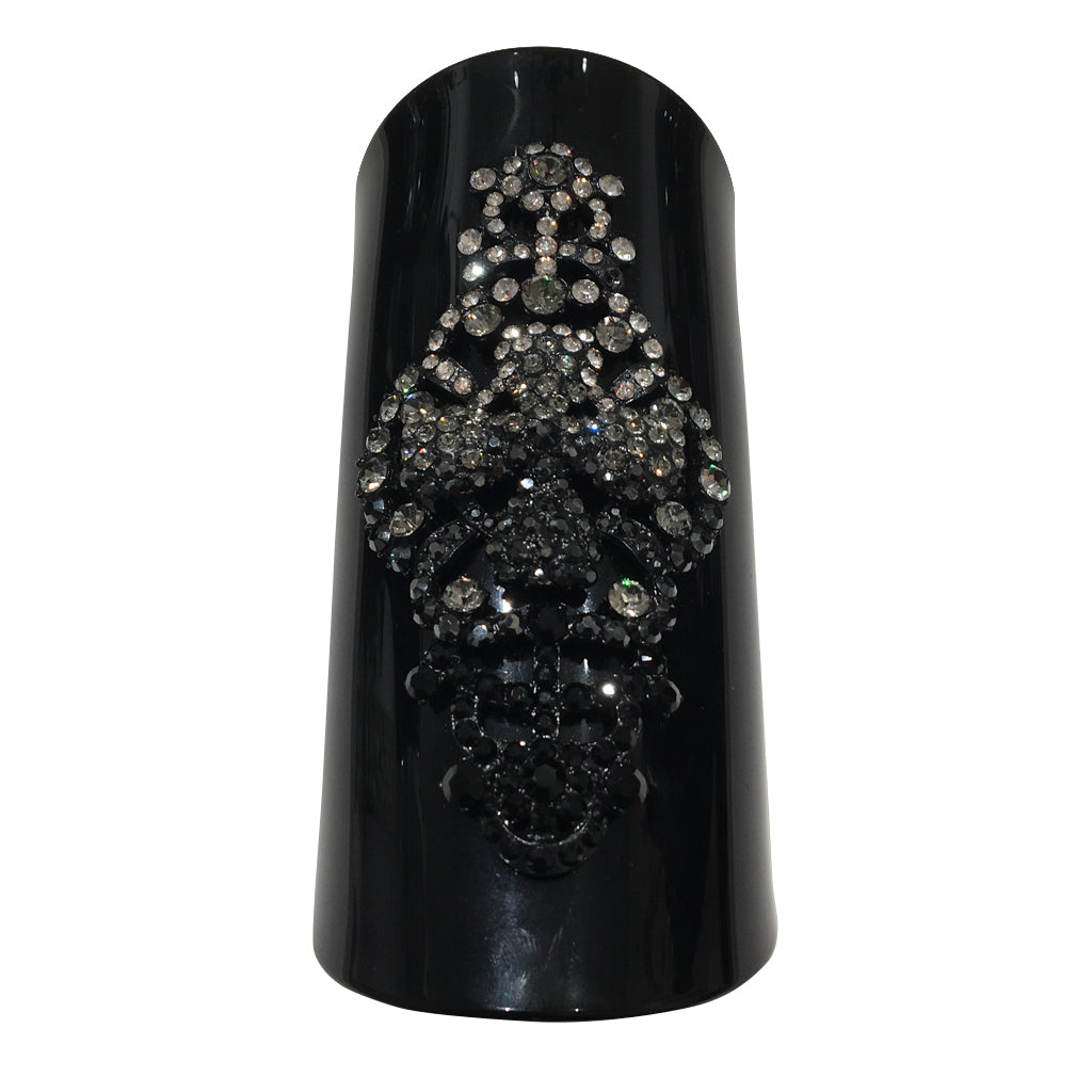 Christian Lacroix Vintage Large Armour Black Cuff - Harlequin Market
