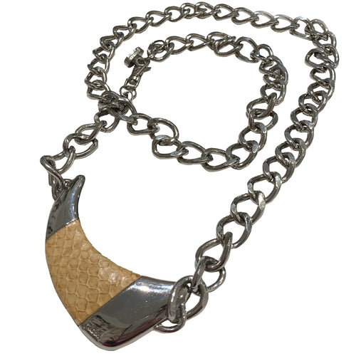 Vintage Signed 'Guess' Large Tooth Chunky Chain Necklace