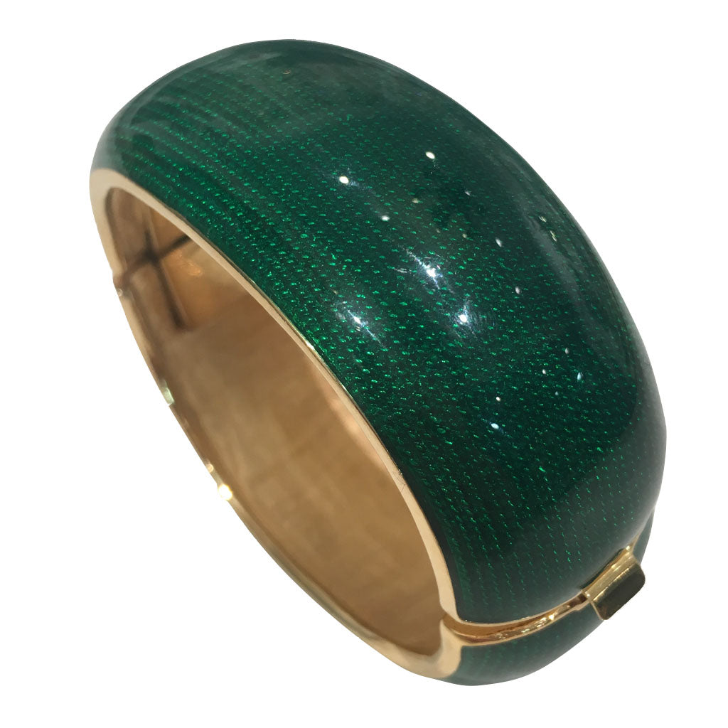 Vintage Resin Gold & Clear Bangle c.1980s