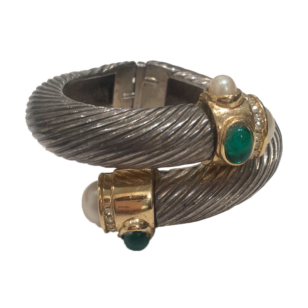 Vintage Signed 'Givenchy' Clamper Cuff Bangle c.1960s