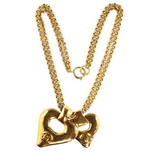 Load image into Gallery viewer, Chanel Vintage Signed Double Heart, Double Chain Pendant Necklace 1993 - Harlequin Market