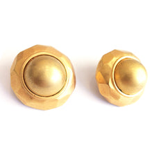 Load image into Gallery viewer, Vintage Goldtone Faceted Statement Earrings- (Clip-On Earrings)