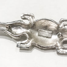 Load image into Gallery viewer, Vintage Signed Silver Tone &quot;Charles Jourdan&quot; Crocodile Pin Brooch c.1980