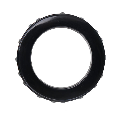 Lanvin Vintage Black Resin & Rhinestone Bangle Bracelet c.1990s
