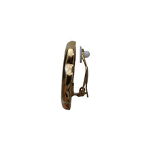 Load image into Gallery viewer, Givenchy Signed Vintage Gold Tone Hexagonal Earrings With Enamel Detail (Clip-on)